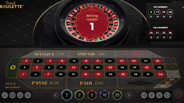 Бонусная игра French Roulette 10