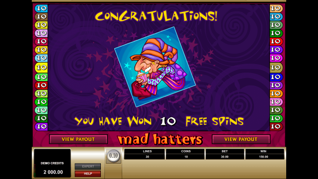 Бонусная игра Mad Hatters 2