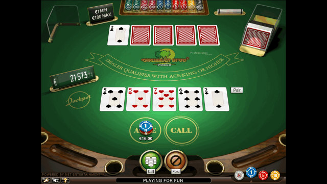 Игровой интерфейс Caribbean Stud Poker Professional Series 7