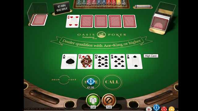 Характеристики слота Oasis Poker Professional Series 2