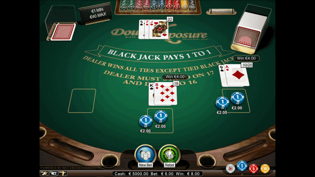 Бонусная игра Double Xposure Blackjack Pro Series 5