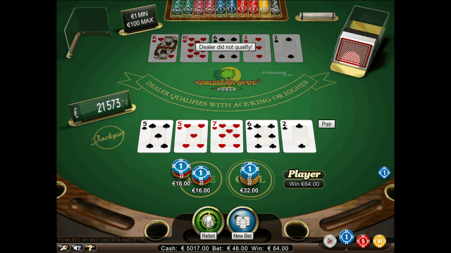 Игровой интерфейс Caribbean Stud Poker Professional Series 8