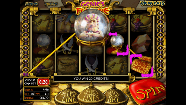 Игровой интерфейс Genie's Fortune 3